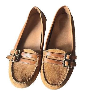 Mocasín informal Nurture cómodo cuero suave tostado para mujer talla 8M Clairbelle EE. UU. Foto 1 de 4