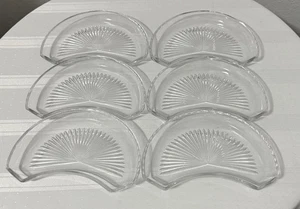 Vintage Val St. Lambert Crescent Moon Salad Plates (Set of 6) - Picture 1 of 3