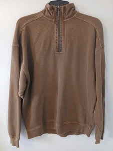 Tommy Bahama Maglione Uomo 1/4 Zip 18 Golf "Avalon" Marrone Taglia M - Foto 1 di 8