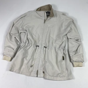 Zero Restriction Jacket Womens Large Beige Gore Tex Golf Rain Coat USA Made - Picture 1 of 17
