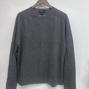Vintage Brooks Brothers Pullover Herren Large blau reines Kaschmir Rundhalsausschnitt - Bild 1 von 8