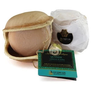 Savon tonifiant ayurvédique vétiver Karawan authentic bains douche hygiène pr... - Foto 1 di 2