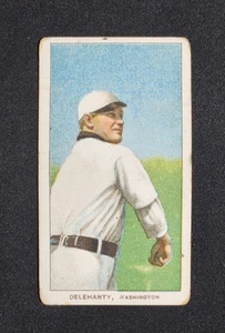 T206 Jim Delehanty Washington Sweet Caporal Back Baseball Crease - Bild 1 von 3