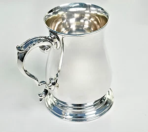 Top Quality Solid Sterling Silver Pint Tankard By Poston P Ltd  1965 : 373.9.gm - Picture 1 of 16