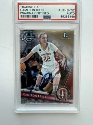 Cameron Brink  2024 Bowman U Chrome Auto On Rookie Card PSA DNA Authentic - Image 1 of 2