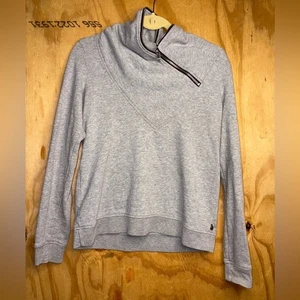 Maison Scotch Asymmetrical Zip Pullover Sweatshirt Gray - Picture 1 of 6