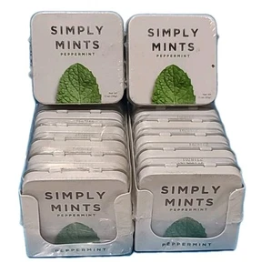( LOT OF 12 ) Simply Mints PEPPERMINT 30 Count Each Tins 360 Mints Total • 07/26 - Picture 1 of 9