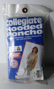 Vintage Rainmate Notre Dame Football Nastalgia Adult Collegiate Hooded Poncho - Picture 1 of 3