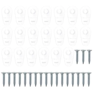20 Stück Glashalterung Schrankbeschlag Klemmen Türen Clips Halter bündig - Bild 1 von 12