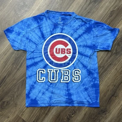 Camiseta De Colección Y2K Chicago Cubs Para Hombres L Logo Grande Puntadas Tie Dye Foto 1 de 3