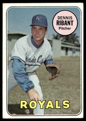 Dennis Ribant 1969 Topps #463 Kansas City Royals VG - Image 1 of 2