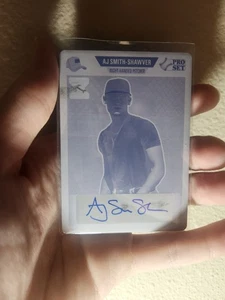 2021 Pro Set AJ Smith-Shawver # 1/1 Magenta Auto Print Plate Atlanta Braves RC - Picture 1 of 2