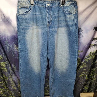 NEW BooHoo Man 15 INCH WIDE Mens Size 46 Extra Wide Leg Loose Fit Jeans - Image 1 of 4