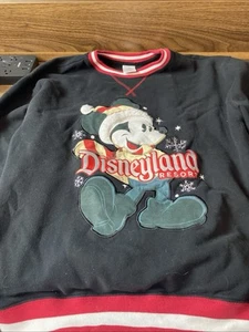 Disney Parks Disneyland Mickey Mouse Holiday Sweatshirt Christmas Size Medium - Picture 1 of 3