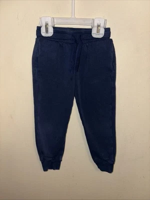H & M Boy’s 3 Years Navy Joggers Elastic Waist Drawstring Pockets  - Image 1 of 4