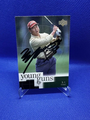 KJ CHOI Signed Autograph 2001 UD Young Guns Rookie Card Rare Auto￼ - Image 1 of 2