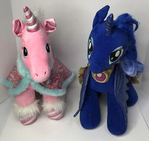 Build-A-Bear My Little Pony Lot of 2 Unicorn Plush Pink Sparkle Princess Luna - Picture 1 of 15