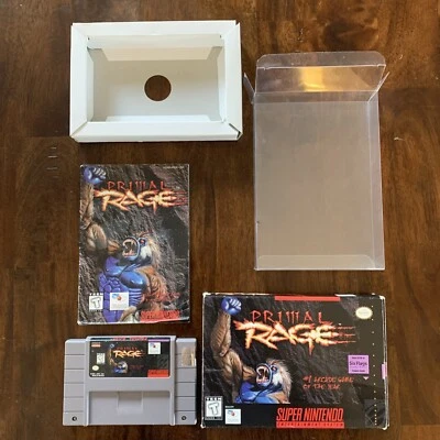 Super Nintendo SNES Primal Rage With Box & Manual Tested Works - Image 1 of 4