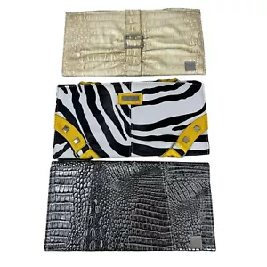 Lot of 3 MICHE Bag Shells Only Classic Zebra Silver Beige Snakeskin - Picture 1 of 3