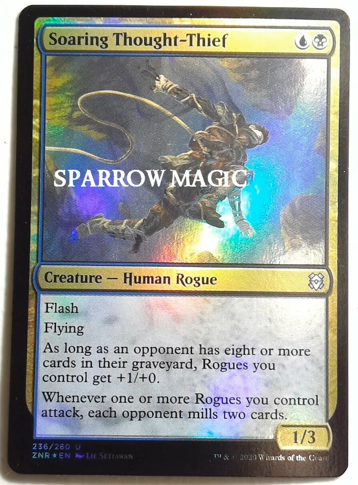 1x Soaring Thought-Thief FOIL - Zendikar Rising - SPARROW MAGIC mtg - Image 1 of 1