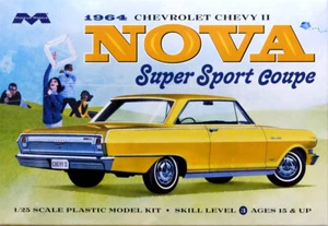 1964 Chevrolet Chevy II Nova Super Sport Coupe Kit Modello 1:25 Moebius 2320 - Foto 1 di 2