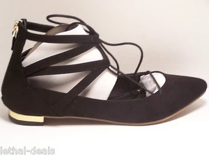 Rock & Republic Audrine Damenschuhe flache Schuhe spitz Schnürschuhe Knöchel schwarz NEU - Bild 1 von 7