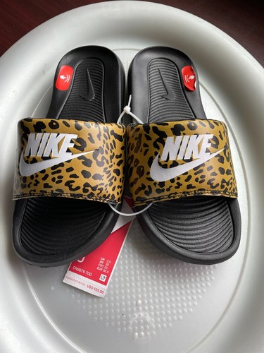 NIKE SLIDE SANDALO STAMPA ANIMALIER DONNA TAGLIA 6 NUOVO