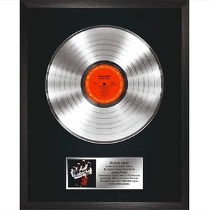 Judas Priest - British Steel / LP Platinum 12" / Souvenir en marco negro / Metal - Imagen 1 de 6
