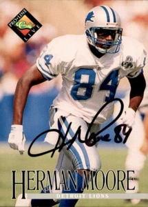 Herman Moore Signed 1995 Classic Pro Line Live Card #42 Detroit Lions - Picture 1 of 2
