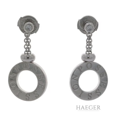 Piaget Possession Diamant Ohrhänger 750 / 18 Kt. Weißgold Brillanten - Bild 1 von 2