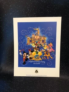 DISNEYLAND HAPPIEST HOMECOMING ON EARTH 50 YEARS 14" x 11" - Picture 1 of 1