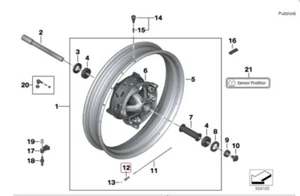 BMW R1200GS LC R1250gs Original Nipple pour Roue 40 Pièces Rayons Nouveaux OEM - Picture 1 of 7