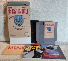 Faxanadu - (NES, 1989) *CIB w/ Poster + Case Protector* VGC* Tested! VINTAGE!
