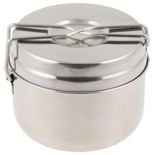 Original Czech Army stainless steel mess tin set camping outdoor cooking pot pan