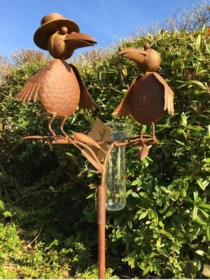 Regenmesser * Shady * R ArtFerro von Exner Handarbeit Metall Rost Gartenstecker - Bild 1 von 4