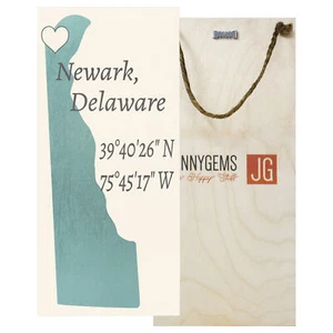 Letrero de madera náutica JennyGems Newark, Delaware | Hecho en EE. UU. - Imagen 1 de 10