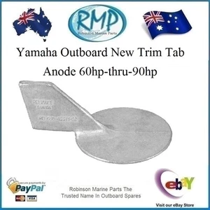 A New Yamaha Outboard Trim Tab Anode 60hp-thru-90hp # CDZ9-42 - Picture 1 of 3