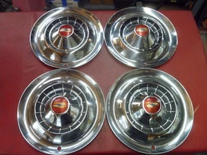 VINTAGE 1954 CHEVY BELAIR 150/210 15" HUBCAPS WHEEL COVERS - Picture 1 of 8