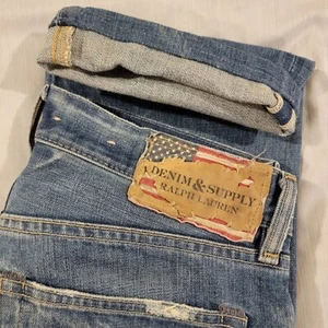 Jeans uomo Ralph Lauren Denim Supply 34x27 invecchiato USA anni 90 - Foto 1 di 8