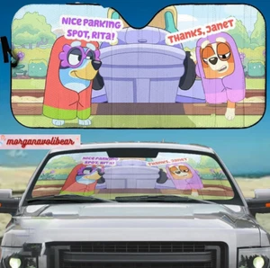 BlueyDad Cartoon Car Sunshade, Man Cave Car Garage Accessories Home Decor - Picture 1 of 5