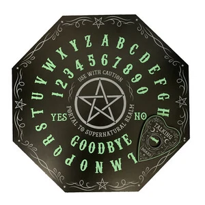 Glow in the Dark Octagon Ouija Board Pentagram Occult Planchette Spirit Board - Picture 1 of 10