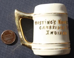 Cambridge City Indiana Hastings Novelty Store Souvenir Miniature Stein Vintage + - Picture 1 of 1
