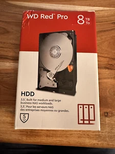 WD 8TB Red Pro NAS 3.5" 7200 RPM SATA 6 Gb/s Internal Hard Drive HDD WD8005FFBX - Picture 1 of 3