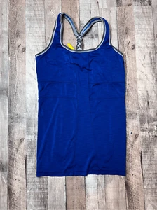 Top Lole Love UPF 50+ azul sin mangas correa trasera trenzada talla grande nuevo sin etiquetas - Imagen 1 de 12