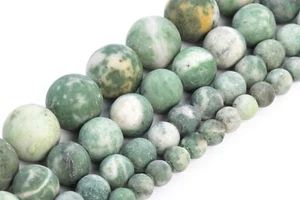 Natürliche Matt Grün Qinghai Jade Perlen Ein Rund Edelstein Lose Perlen 4/6/8/10 mm - Bild 1 von 11