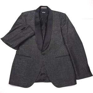 Hugo Boss Gray Jeckson 231 Wool Shawl Lapel Tux Dinner Jacket Mens Size 40R - Picture 1 of 12