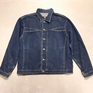 Giacca denim uomo Marithe Francois Girbaud taglia 2XL/blu-cotone pesante/vintage - Foto 1 di 11