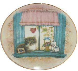 Plato Coleccionista Ventana Gato Knowles Metálgico Mañana Purrfecto Punto Vista De Colección - Imagen 1 de 2