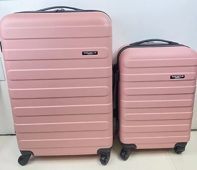 Travelers Club Austin Collection 2pc Luggage Set, Pink, Large 26” / Carry-On 20” - Image 1 of 4