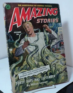 Amazing Stories - October 1951 - pulp - John Jakes - Picture 1 of 2